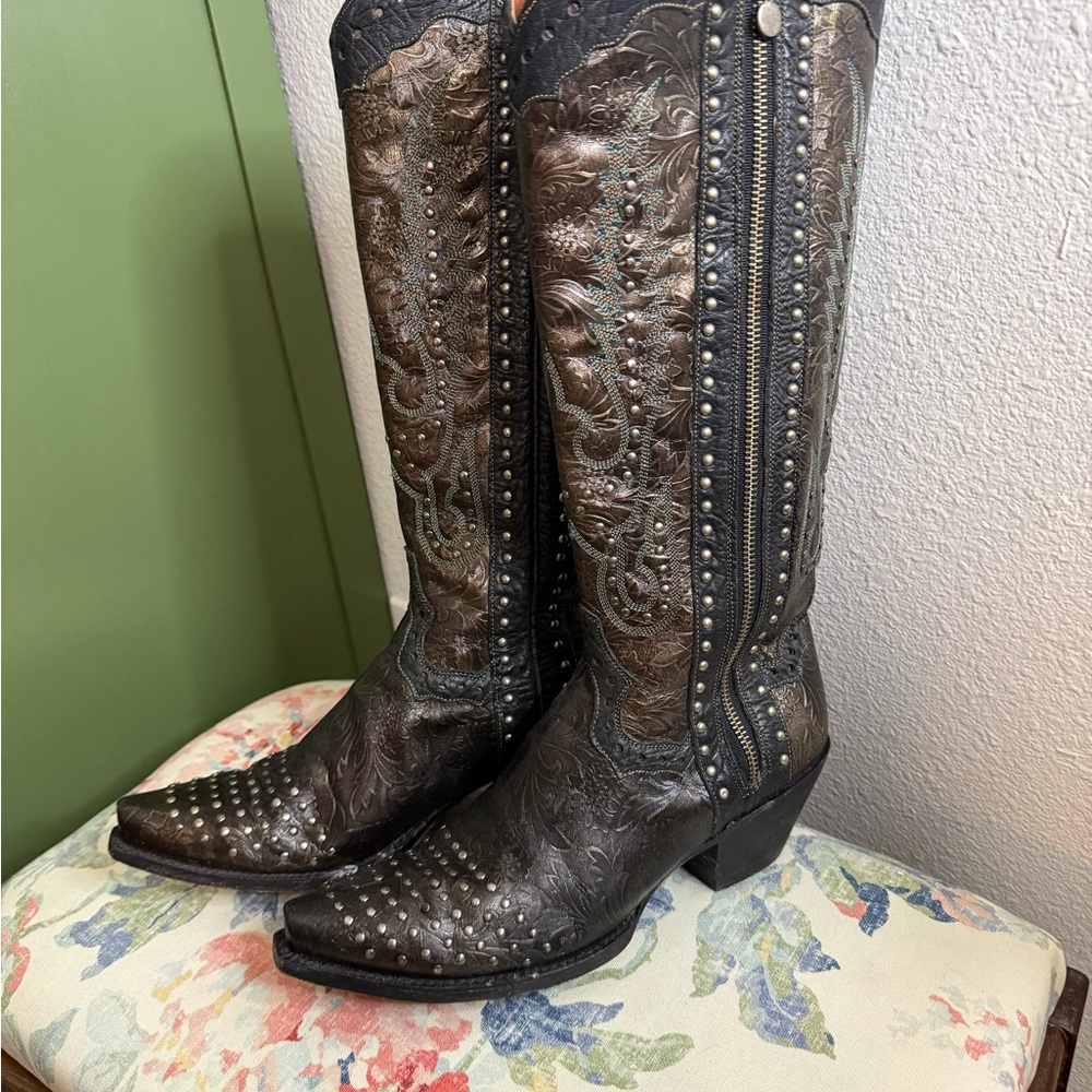 Dan Post Leather Cowboy Boots